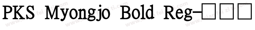 PKS Myongjo Bold Reg字体转换